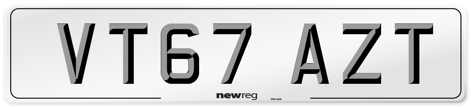 VT67 AZT Number Plate from New Reg